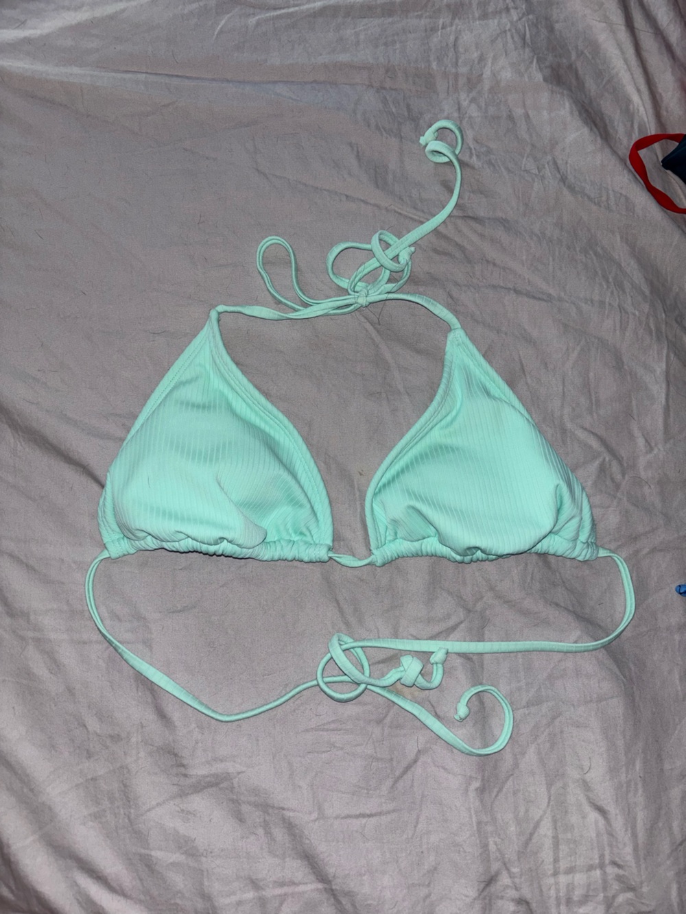 Xhilaration Ribbed Triangle Bikini Top in Mint